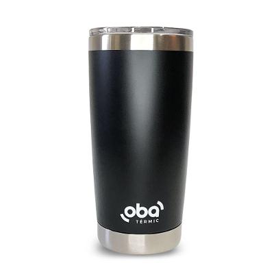 Copo Térmico Preto Com Tampa 591ml Acoplado Um Abridor De Garrafas