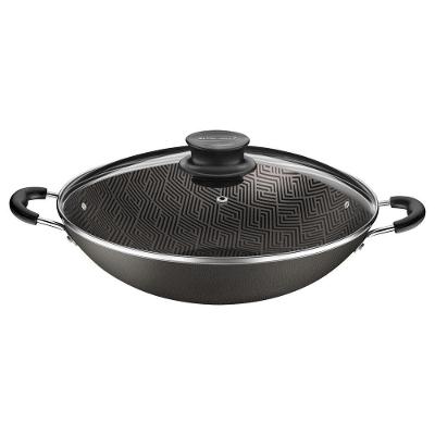 Wok Tramontina Paris com Revestimento Interno E Externo Em Antiaderente Starflon Max Chumbo
