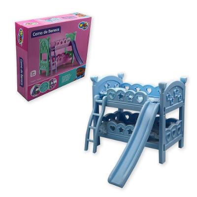 Berço De Brinquedo Com Escorregador Azul.