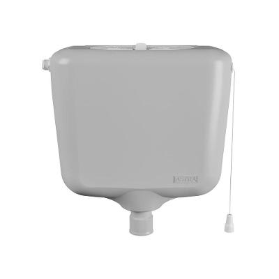 Caixa De Descarga Elevada Astra C17/s Controlada 6 / 9 Litros Cinza