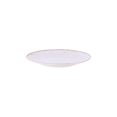 Prato Sobremesa Tramontina Rústico Marrom Em Porcelana Decorada 21 Cm