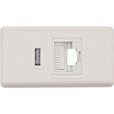 Modulo Tomada De Transmissão De Dados Tramontina Rj 45 Cat 6 Branco