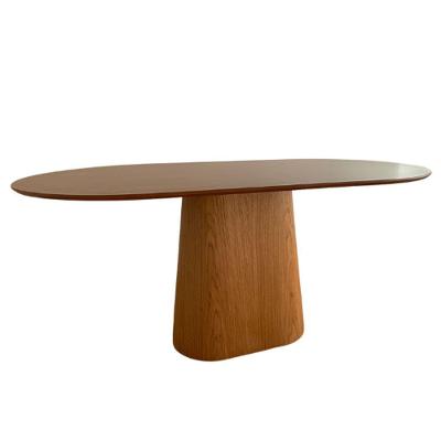 Mesa De Jantar Cone Retangular Arredondada 120x80cm Madeira Freijó