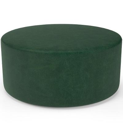 Puff Redondo Orgânico Para Living 90cm Lola W01 Couríssimo Verde - Lyam Decor