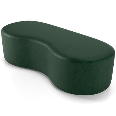 Puff Decorativo Orgânico Para Living Quarto 140cm Orbit W01 Couríssimo Verde - Lyam Decor