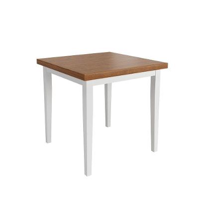 Mesa Colors Em Madeira Maciça Quadrada 4 Lugares - 80 X 80cm Branco