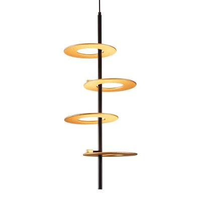 Lustre Pendente Nordecor Kote 2760 Preto / Dourado Led Bivolt
