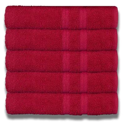Kit Hotel 5 Toalhas Super Grossa E Felpuda 80x150cm Beka Cereja