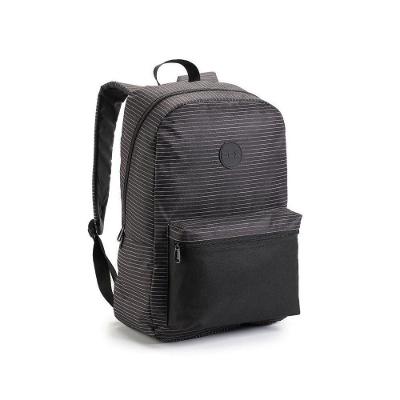 Mochila Costa Escolar Bolso Na Frente Denlex Preto Listardo
