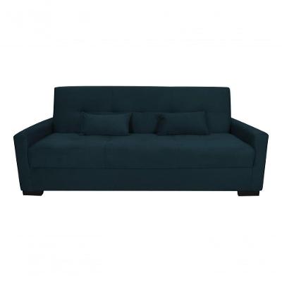Sofá Cama Lavínia 3 Lugares Suede Petroléo Matrix
