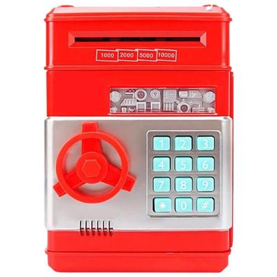 Mini Cofre Eletrônico Digital Senha 4 Dígitos Notas E Moedas (vermelho)