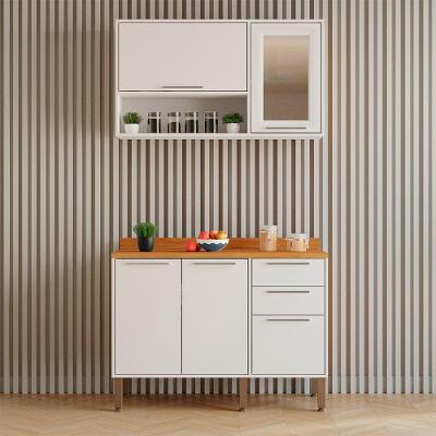 Cozinha Compacta 2 Peças 5 Portas 2 Gavetas Paris Sallêto Branco