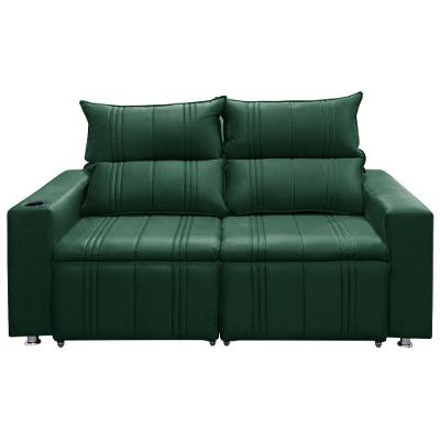 Sofá Retrátil E Reclinável Madri 2 Lug. Shop Das Cabeceiras Verde