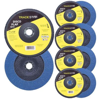Kit Disco De Lixa Flap 7 Pol Grão 40 Lixadeira 10 Un Reto