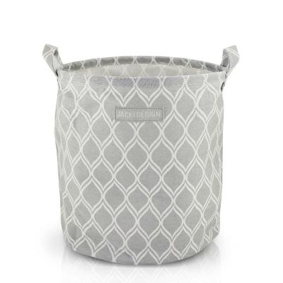 Cesto Para Roupa Suja- Brinquedos Tecido (m) - Linha Loft Cinza Claro