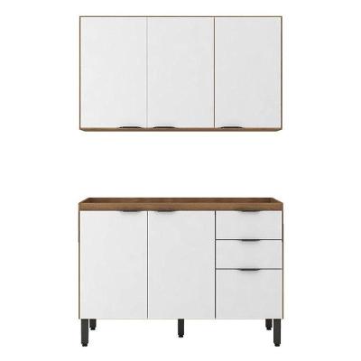 Cozinha Modulada Firenze Fi0009 Amêndola Branco - Demóbile