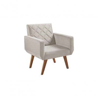 Poltrona 1 Lugar Braço Anabelle Unidecor Bege