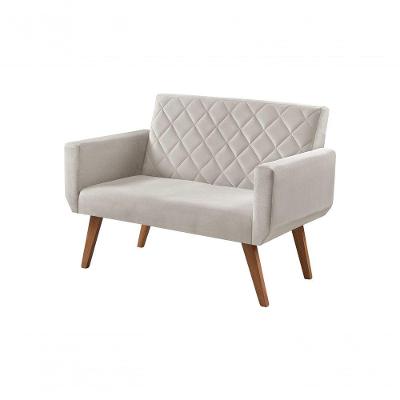 Poltrona Namoradeira 2 Lugares Anabelle Unidecor Bege