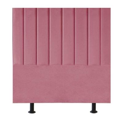 Cabeceira Estofada Cama Box Casal 140 Cm Mavie Suede Cor:rosa