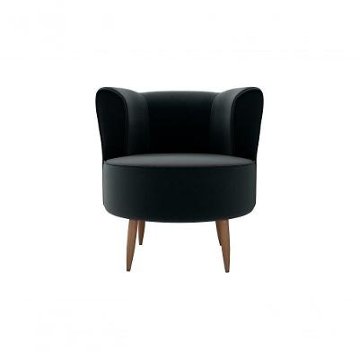 Poltrona Decorativa Savana 1 Lugar Veludo Preto Matrix