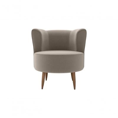 Poltrona Decorativa Savana 1 Lugar Veludo Capuccino Matrix