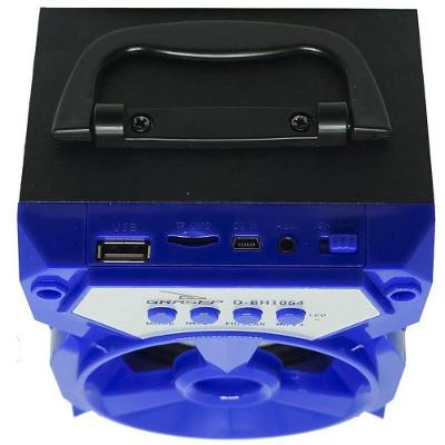 Caixa de Som Portátil Bluetooth Mp3 Usb Radio Fm Auxiliar 6w Bh1064 - Azul