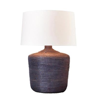 Abajur / Luminária De Mesa O'thentique Modelo Seagrass Cinza