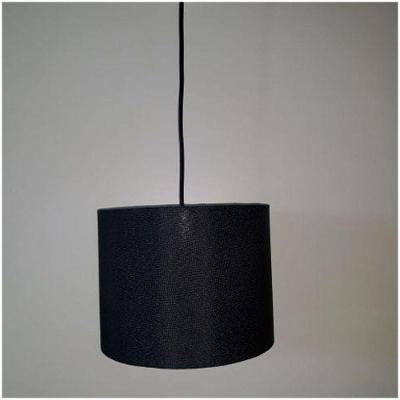 Luminária Pendente Cúpula Preta Para E27