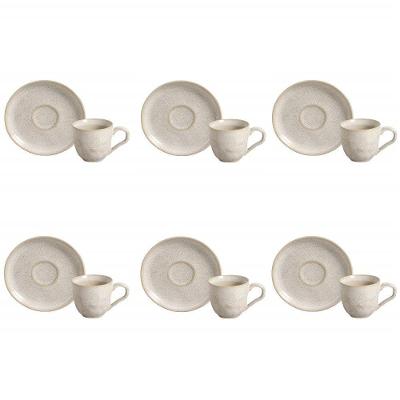 Conjunto De Xícara De Cafezinho Com Pires 06 Peças Bio Latte Porto Brasil