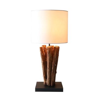Abajur / Luminária De Mesa O'thentique Modelo Madeira Crua