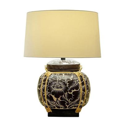 Abajur / Luminária De Mesa O'thentique Modelo Cesto De Flores