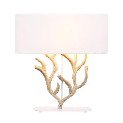 Abajur / Luminária De Mesa O'thentique Modelo Coral De Fogo Oval