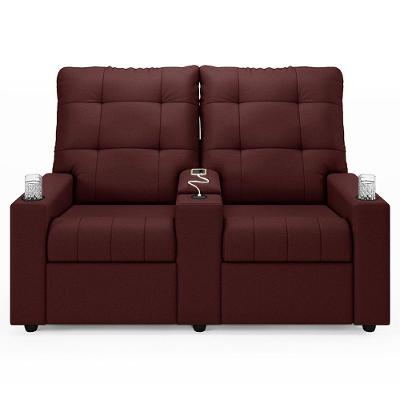 Poltrona Do Papai Reclinável Mallie 2 Lugares Baú Usb Fh9 Veludo Vinho - Mpozenato