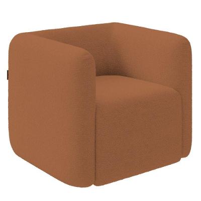 Poltrona Para Sala De Estar Decorativa Kit Com 2 Maggie K04 Bouclê Terracota Mpozenato