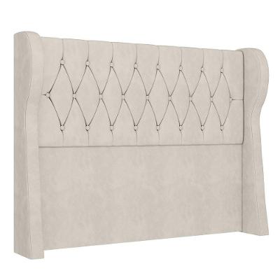Cabeceira Casal Queen Cama Box 160cm Malva I02 Veludo Bege Mpozenato
