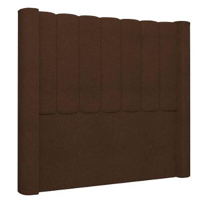 Cabeceira Casal Cama Box 140cm Claire I02 Bouclê Marrom Mpozenato