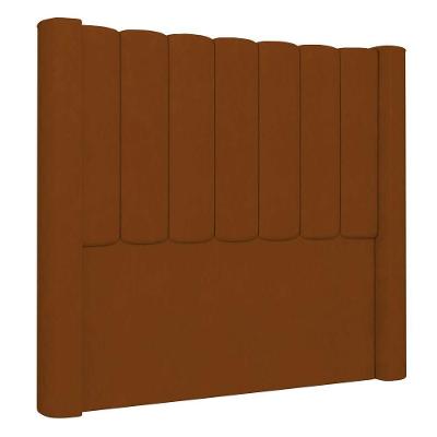 Cabeceira Casal King Cama Box 195cm Claire I02 Veludo Terracota Mpozenato
