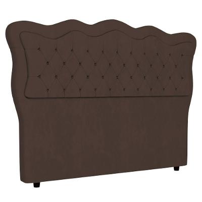 Cabeceira Casal Queen Cama Box 160cm Oregon I02 Veludo Marrom Mpozenato