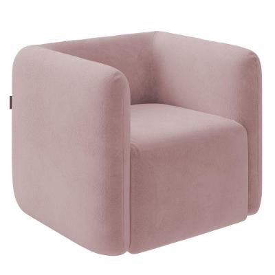 Poltrona Para Sala De Estar Decorativa Kit Com 2 Maggie K04 Veludo Rosê Mpozenato