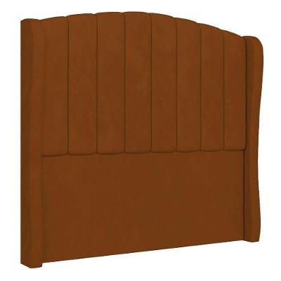 Cabeceira Casal Cama Box 140cm Glenda I02 Veludo Terracota Mpozenato