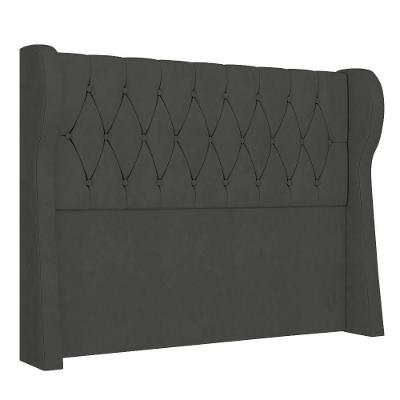 Cabeceira Casal Queen Cama Box 160cm Malva I02 Veludo Chumbo Mpozenato
