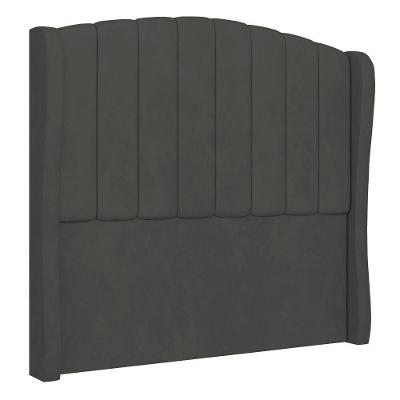 Cabeceira Casal Cama Box 140cm Glenda I02 Veludo Chumbo Mpozenato