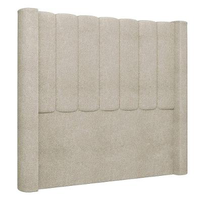 Cabeceira Casal Cama Box 140cm Claire I02 Bouclê Bege Mpozenato