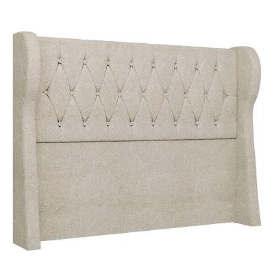 Cabeceira Casal Queen Cama Box 160cm Malva I02 Bouclê Bege Mpozenato