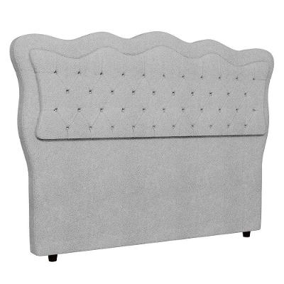 Cabeceira Casal Cama Box 140cm Oregon I02 Bouclê Cinza Mpozenato