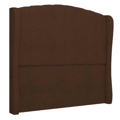 Cabeceira Casal Cama Box 140cm Glenda I02 Bouclê Marrom Mpozenato