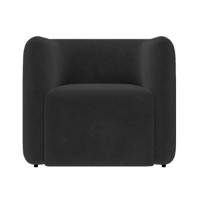 Poltrona Sala De Estar Decorativa Laguna Veludo Preto K01 - D'rossi