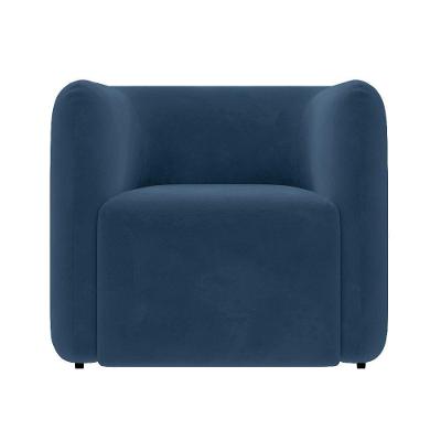 Poltrona Sala De Estar Decorativa Kit 2 Laguna Veludo K01 - D'rossi Cor Azul Marinho