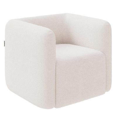 Poltrona Para Sala De Estar Decorativa Kit Com 2 Maggie K04 Bouclê Bege Mpozenato