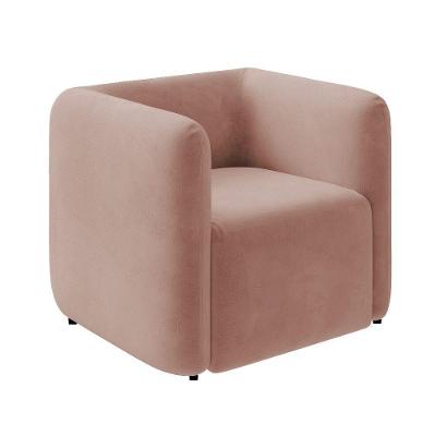 Poltrona Sala De Estar Decorativa Laguna Veludo Rosê K01 - D'rossi